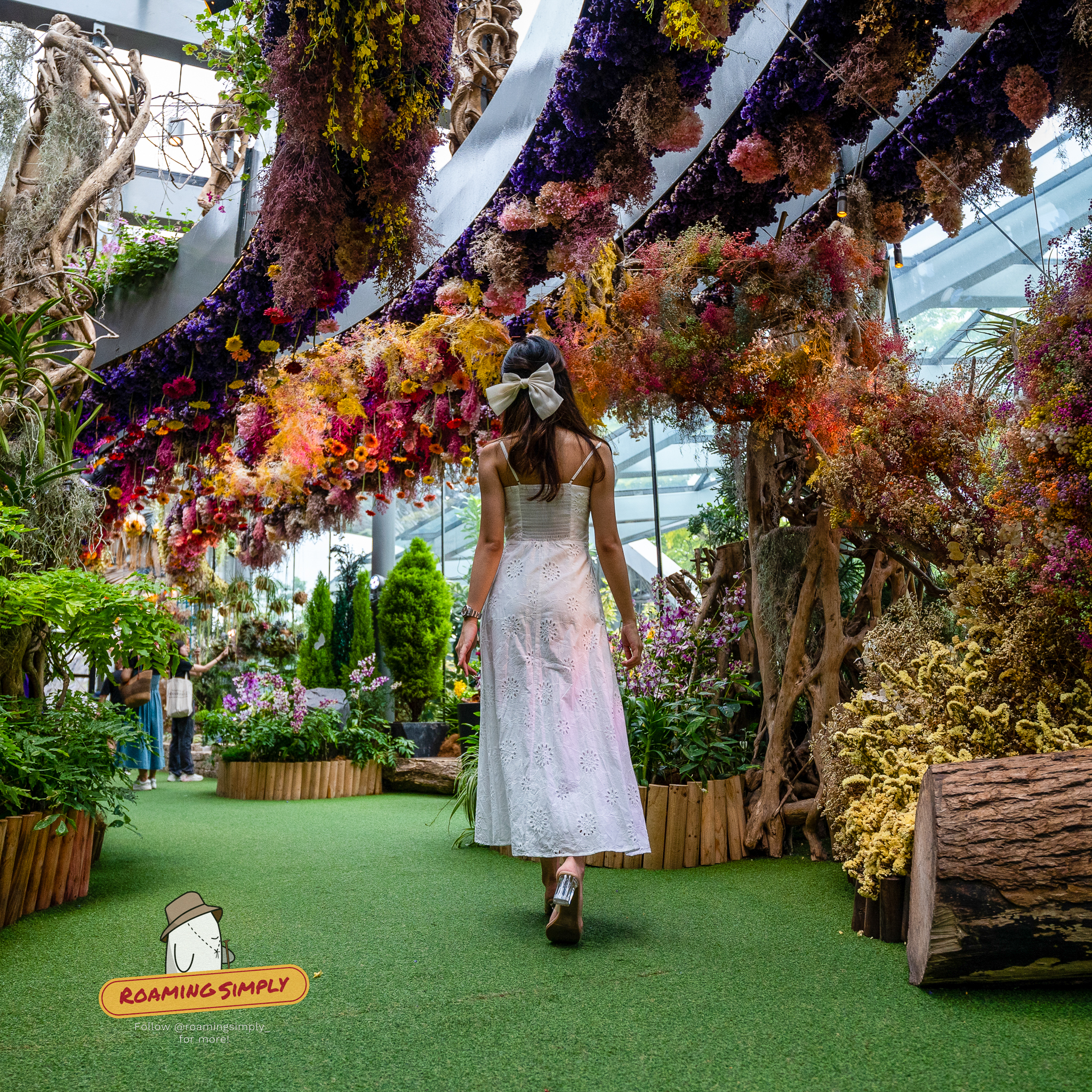 Model at gardens by the bay floral fantasy